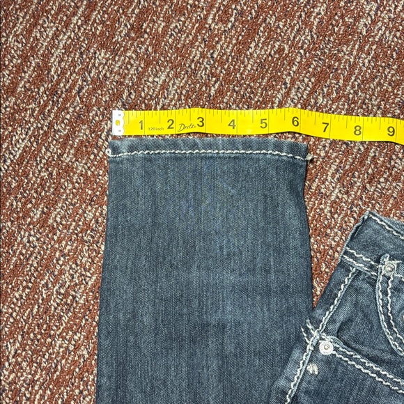Dereon vintage dark wash jeans mid rise y2k style denim women’s 7/8 - Picture 12 of 15